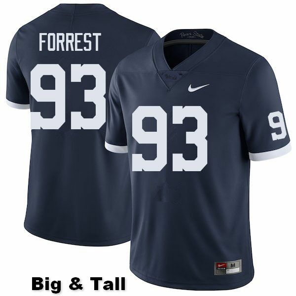 NCAA Nike Men's Penn State Nittany Lions Levi Forrest #93 College Football Authentic Big & Tall Navy Stitched Jersey PBD7798UC